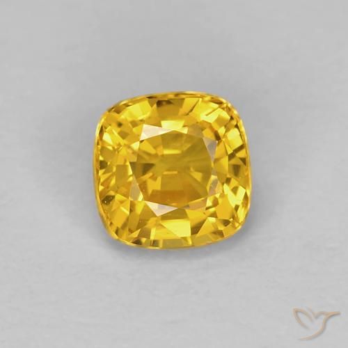 0.55ct Natürlicher Golden Saphir, Kissen, VVS