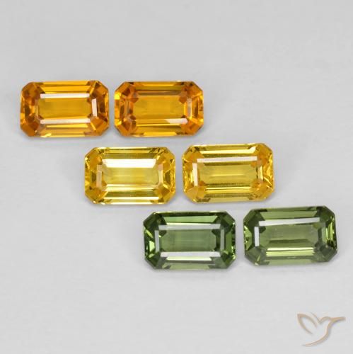 2.54 ct natürliche Mehrfarbig Saphir-Edelsteine, Oktagonschliff, VVS-VS
