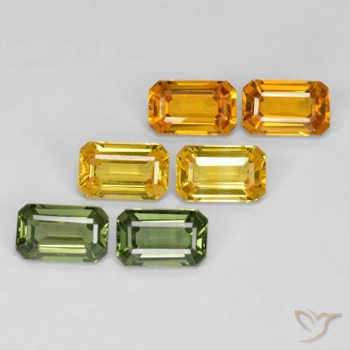 2.54 ct natürliche Mehrfarbig Saphir-Edelsteine, Oktagonschliff, VVS-VS