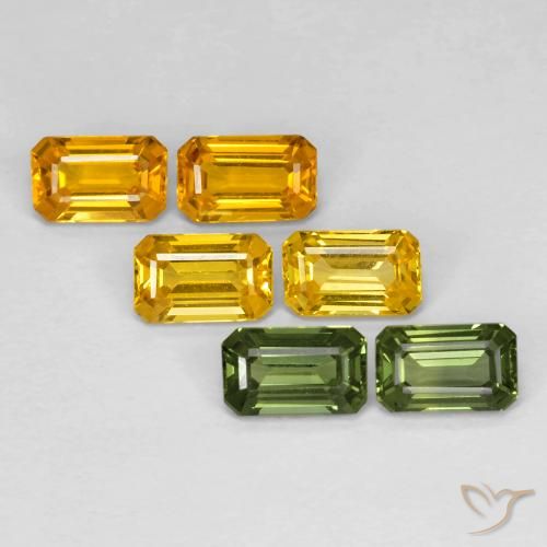 2.60 ct natürliche Mehrfarbig Saphir-Edelsteine, Oktagonschliff, VVS