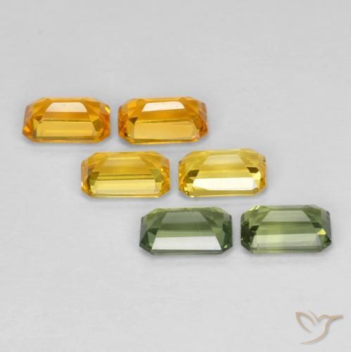 2.60 ct natürliche Mehrfarbig Saphir-Edelsteine, Oktagonschliff, VVS