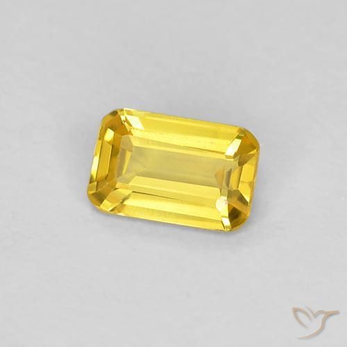 9,17 ctw natürlicher Gelblich Gold Saphir, Oktagonschliff, VVS-VS