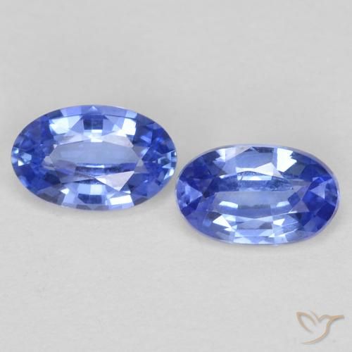 0.55ctw Natürlicher Pastellblau Saphir, Oval, VS