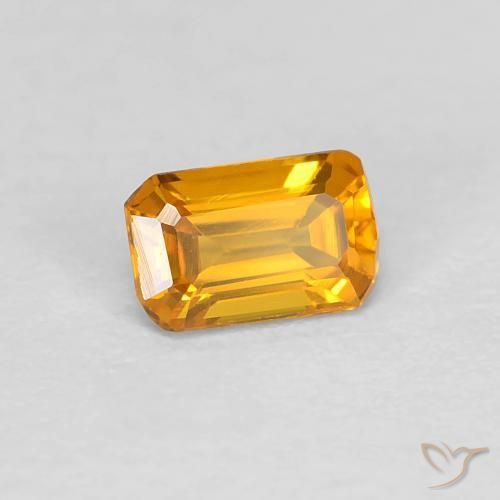 9,17 ctw natürlicher Dunkelgolden Saphir, Oktagonschliff, VVS