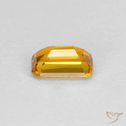 9,17 ctw natürlicher Dunkelgolden Saphir, Oktagonschliff, VVS
