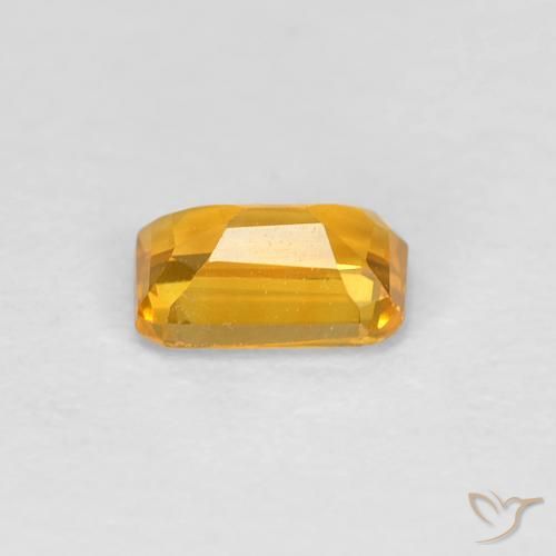 9,17 ctw natürlicher Tiefes Goldorange Saphir, Oktagonschliff, VVS