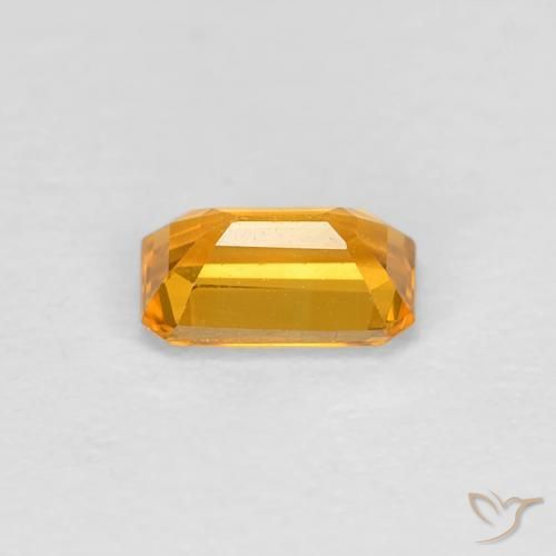 9,17 ctw natürlicher Mittel Orange-Gold Saphir, Oktagonschliff, VVS