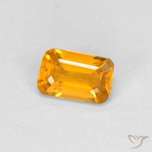 9,17 ctw natürlicher Mittel Orange-Gold Saphir, Oktagonschliff, VVS