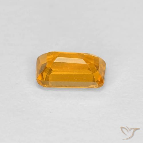 9,17 ctw natürlicher Mittel Orange-Gold Saphir, Oktagonschliff, VVS