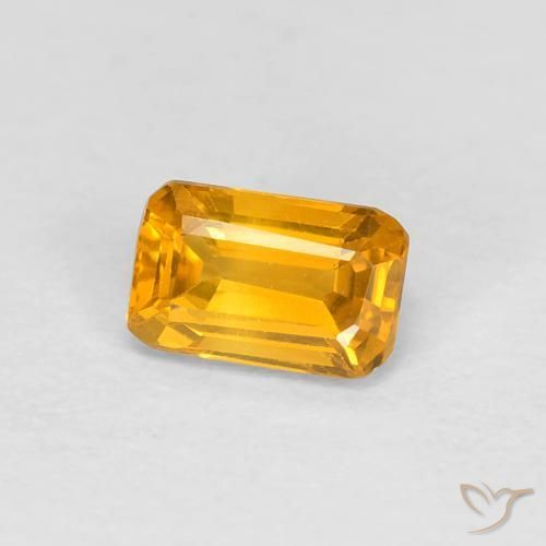 9,17 ctw natürlicher Orange-Gold Saphir, Oktagonschliff, VVS