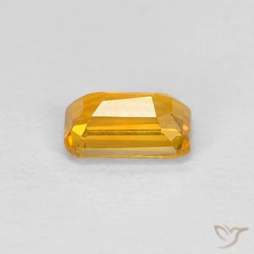 9,17 ctw natürlicher Orange-Gold Saphir, Oktagonschliff, VVS