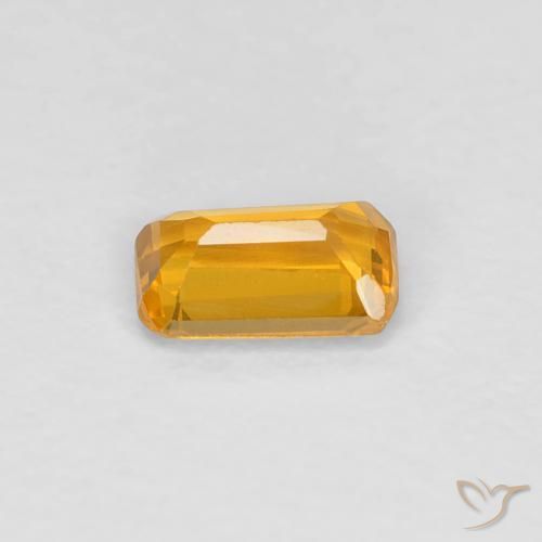 9,17 ctw natürlicher Mittel Orange-Gold Saphir, Oktagonschliff, VVS