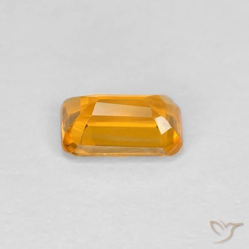 9,17 ctw natürlicher Tiefes Goldorange Saphir, Oktagonschliff, VVS