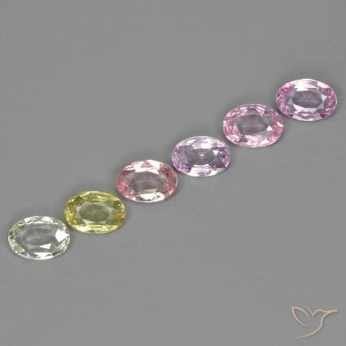 2.50ctw Natürlicher Mehrfarbig Saphir, Oval, VS