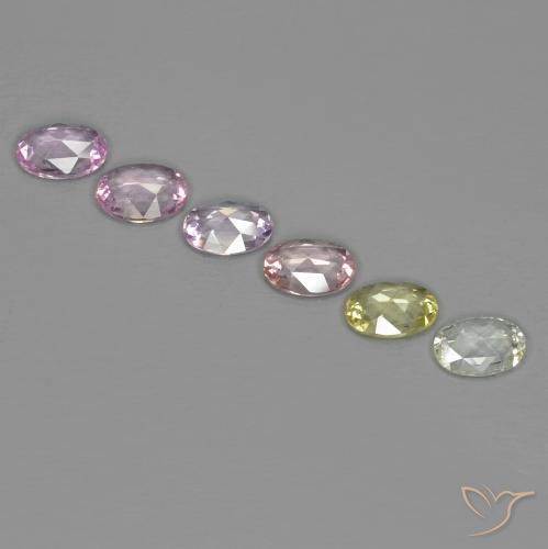 2.50 ct natürliche Mehrfarbig Saphir-Edelsteine, Oval, VS