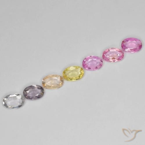 2.60 ct natürliche Mehrfarbig Saphir-Edelsteine, Oval, VS