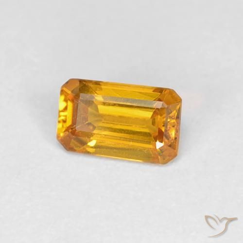 9,17 ctw natürlicher Mittel Orange-Gold Saphir, Oktagonschliff, VVS-VS