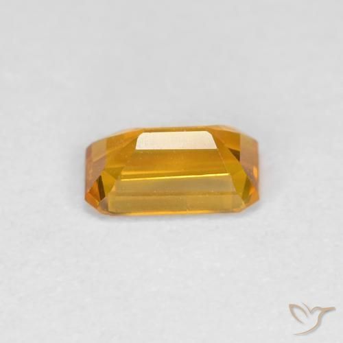 9,17 ctw natürlicher Mittel Orange-Gold Saphir, Oktagonschliff, VVS-VS