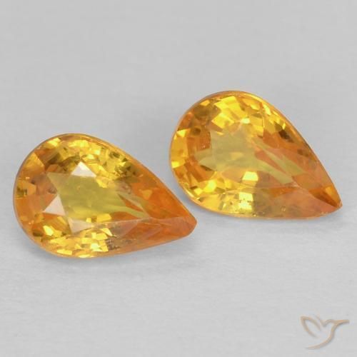 1.09 ct natürliche Golden Saphir-Edelsteine, Birnenform, VS