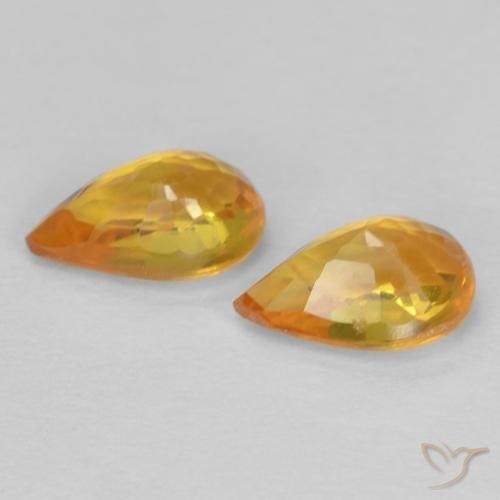 1.09 ct natürliche Golden Saphir-Edelsteine, Birnenform, VS