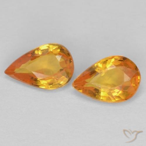0.90ctw Natürlicher Golden Saphir, Birnenform, VS