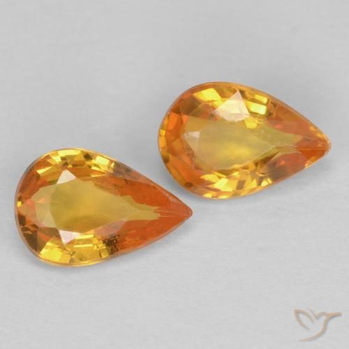 0.90 ct natürliche Golden Saphir-Edelsteine, Birnenform, VS