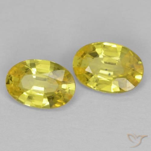 1.01 ct natürliche hellgelb Saphir-Edelsteine, Oval, VVS