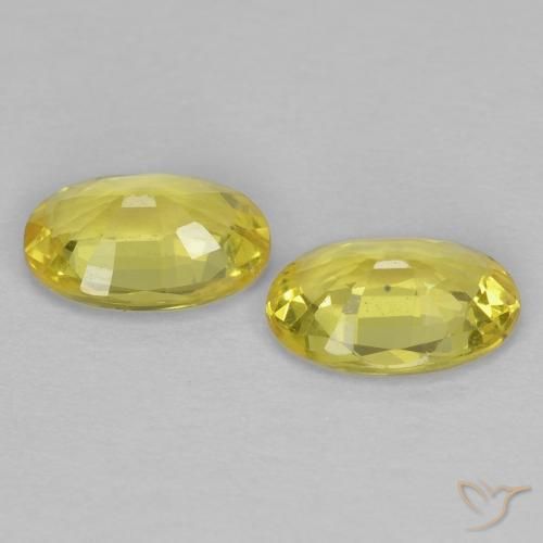 1.01 ct natürliche hellgelb Saphir-Edelsteine, Oval, VVS