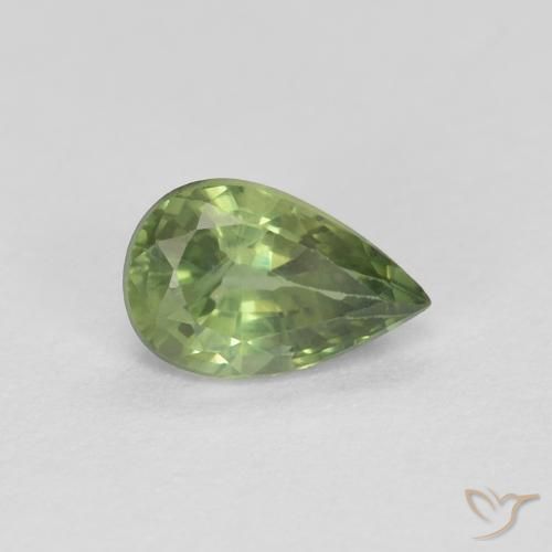 0.64ct Natürlicher Waldgrün Saphir, Birnenform, VS