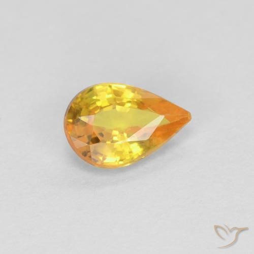 9,17 ctw natürlicher Golden Saphir, Birnenform, VS