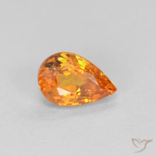 9,17 ctw natürlicher Mittelorange Saphir, Birnenform, VS