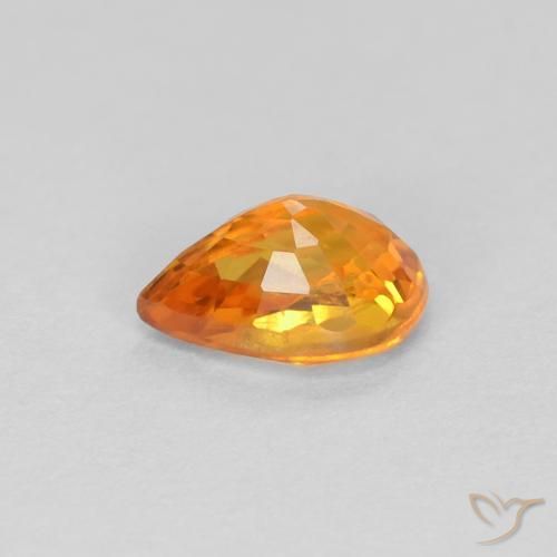 9,17 ctw natürlicher Mittelorange Saphir, Birnenform, VS