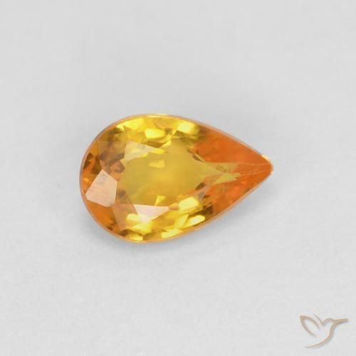 9,17 ctw natürlicher Golden Saphir, Birnenform, VVS-VS