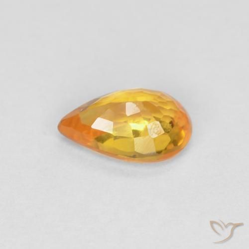 9,17 ctw natürlicher Golden Saphir, Birnenform, VVS-VS