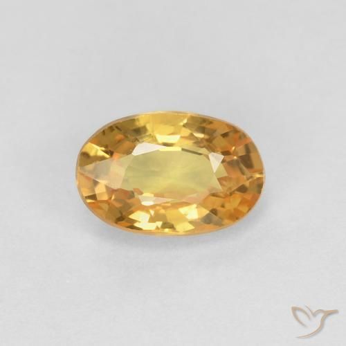 0.70ct Natürlicher Tiefes Goldorange Saphir, Oval, VS