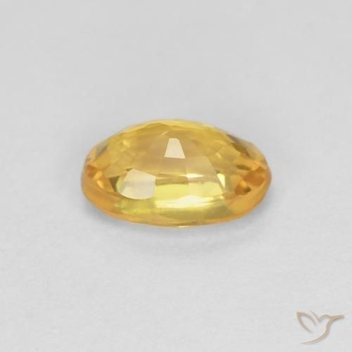 9,17 ctw natürlicher Tiefes Goldorange Saphir, Oval, VS