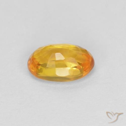9,17 ctw natürlicher Aprikose Orange Saphir, Oval, VVS-VS
