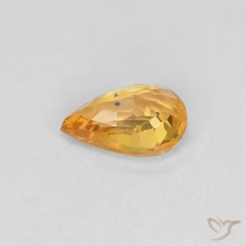 9,17 ctw natürlicher Dunkelorange-Gold Saphir, Birnenform, VVS-VS