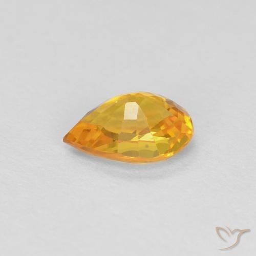 9,17 ctw natürlicher Golden Saphir, Birnenform, VVS-VS