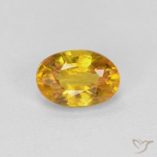 0.72ct Natürlicher Golden Saphir, Oval, VVS-VS