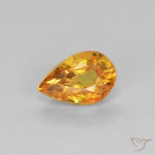 9,17 ctw natürlicher Mittelorange Saphir, Birnenform, VVS-VS