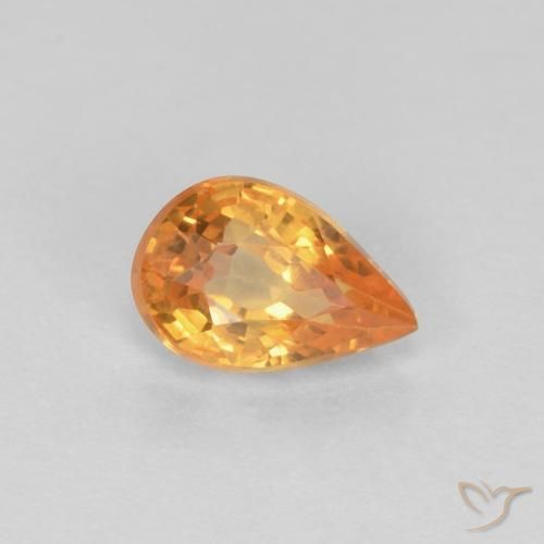 9,17 ctw natürlicher hellorange Saphir, Birnenform, VVS