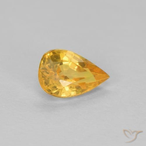 9,17 ctw natürlicher Golden Saphir, Birnenform, VVS-VS