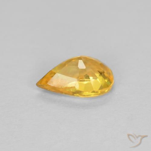 9,17 ctw natürlicher Golden Saphir, Birnenform, VVS-VS