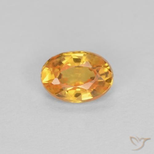 0.44ct Natürlicher Tiefes Orange-Gold Saphir, Oval, VVS