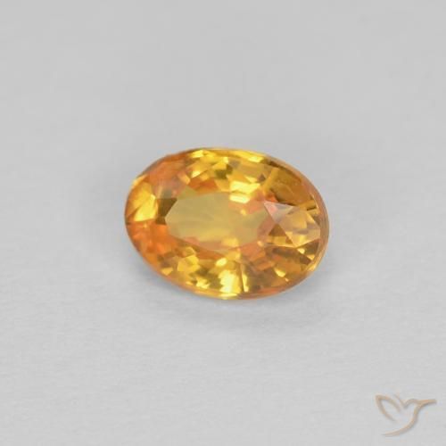 9,17 ctw natürlicher Tiefes Orange-Gold Saphir, Oval, VVS