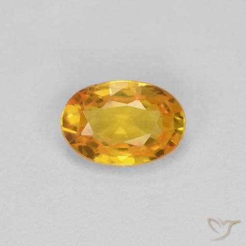 0.55ct Natürlicher Golden Saphir, Oval, VVS-VS