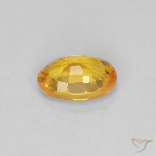 9,17 ctw natürlicher Golden Saphir, Oval, VVS-VS