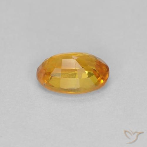 9,17 ctw natürlicher Tiefes Orange-Gold Saphir, Oval, VVS-VS
