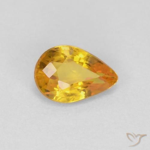 9,17 ctw natürlicher Golden Saphir, Birnenform, VVS